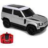 CMJ RC Cars Land Rover Defender, auto radiocomandata con licenza ufficiale, scala 1:24, con luci LED funzionanti, supercar radiocomandata (Range Rover Silver)