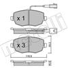 metelligroup 22-0528-1 Pastiglie Freno Anteriori E Posteriori, Made in Italy, Pezzo di Ricambio per Auto/Automobile, Kit da 4 Pezzi, Certificate ECE R90, Prive di Rame