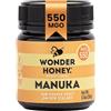 Wonder Honey Miele di Manuka Grezzo Certificato MGO 550+ (15+) Non pastorizzato, Tracciabile, Non OGM, Senza pesticidi, Confezionato in Nuova Zelanda, Vaso PET BPA free | 250g