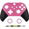 AARONMEI Kit di riparazione per guscio sostitutivo compatibile con Xbox One Elite Series 2 Elite 2 Core 1797W, inclusi anelli decorativi per joystick (rosa rossa)