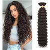 LPARMJIT Extension di capelli sfumati a onde profonde per trecce, 18 pollici, confezione da 2 ciocche, senza tessitura per treccine sintetiche per treccine in stile boho (1 confezione)
