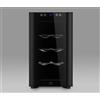 Ⓜ️🔵🔵🔵 LES PETITS CHAMPS CAVSB8 - Cantinetta per 8 bottiglie, Total Black, NERA, 3 ripiani in metallo, SISTEMA ANTIVIBRAZIONE, controlli digitali, luce LED