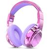JYPS Cuffie Bluetooth Bambina, Metallico Cuffie Bambini Wireless,Cuffie Bluetooth Over Ear con Microfono per Bambini/Ragazza,Cuffie Senza Fili Pieghevoli Audio Stereo HD per TV/Musica/Scuola (Lavanda)