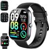 Dyurwa Smartwatch Uomo Donna, 1.91HD Orologio Smartwatch con Effettua/Risposta Chiamate, Contapassi/Cardiofrequenzimetro, Orologio Fitness Tracker SpO2 Sonno, Impermeabile IP68 113+Sportive per Android iOS