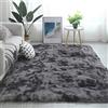 Tinyboy-hbq Tappeti Salotto Moderni, Soggiorno, Shaggy, a Pelo Lungo, Camera da Letto, Scendiletto Cameretta Peluche Grande(Nero grigio, 140*200cm)