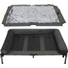 BingoPaw Brandina per cani Taglia Grande XXL: Letto per cani Lettino Rialzato da Campeggio Cuccia cane Interno Esterno per animali domestici fino a 40 kg Con bordo per Estate Inverno 130x90x18cm