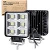 Dinfu 144W LED Luce di Lavoro Porta Lunga 6000k IP68 Spot Offroad per Auto, Camion, Trattore, SUV, Barca