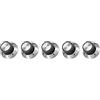 Rebower Potenziometro Controllo Volume Manopola Interruttore Superiore Rotante, [Per Dispositivo Audio] - 24x14mm/ Nero Argento/ 5 Pezzi