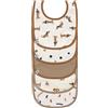 LÄSSIG Set di bavaglini per bambini (5 pezzi) con chiusura a strappo in cotone impermeabile/Value Pack Bib Little Mateys royal blue