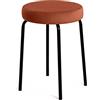 Avalon Sgabello Jolly moderno in velluto per arredo interno dim. 39 x 51cm - Colore Brick