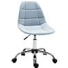 Vinsetto Sedia da Ufficio Ergonomico, Sedia Girevole Scrivania, Regolabile Senza Braccioli, Azzurro, 59x59x81-91cm