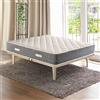 Comfy Line Materasso singolo 80X190 Cm con nuova TECNOLOGIA DI COMFORT | Materasso ortopedico alto 20 cm contro il mal di schiena | Materasso che NON SCALDA, anallergico e anti acaro - MOD. ELISIR