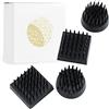 Wazakura 4 Pezzi Mini Kenzan Nero Ikebana Porta Fiori Giapponese, Realizzato in Giappone, Accessori per Arrangiamenti Floreali, Kenzan a Spillo per Fiori, Rotondo Quadrato - Mini Kenzan Nero (24mm)