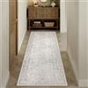 HUGEAR Vintage Passatoia Tappeto Corridoio Grigio Tappeti 60x180cm Cucina Antiscivolo Lavabile in Lavatrice Tapette Camera da Letto Scendiletto Cameretta Ufficio Pelo Corto Lungo Carpet