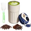 MeYuxg Termos Caffè, 450ml Tazza Termica, Bicchiere Termico con Indicatore LED di Temperatura, Thermos Bevande Calde, Thermos Piccolo per Caffè, Senza BPA (Bianco con Blu)