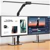 KableRika Lampada da Scrivania LED Potente, 24W 80cm lampada da scrivania a doppia testa con pinza, 1200lm lampada da tavolo per architetti, 4 luminosità, 4 colori, 6000K per il lavoro, lo studio e lo