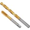 QUARKZMAN Set di Punte Maschiatura, Maschio per Filettare a Flauto Dritto 3/8-24 UNF Punta Elicoidale 1/3 (8,5mm), Utensili Riparazione Filetti Acciaio Alta Velocità M2 Rivestiti Titanio