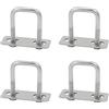 QUARKZMAN M6x25x50mm Quadrato U Bullone x 4 Set 304 Inossidabile Acciaio U Bullone per Asse e Rimorchio Foglia e Tubo, [Argento Tono]