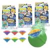 INKEE Surprise Blade spinning top - 3x bombe da bagno per bambini con sorpresa - 3 di 6 mini trottole BLADE - palline da bagno 3x 100g con profumo di cioccolato e burro di cacao, verde o rosso