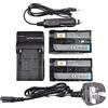 DSTE® 2 batterie ricaricabili agli ioni di litio NP-F750 + adattatore caricabatterie da viaggio DC01U per Sony CCD-SC5 CCD-TRV80PK DCR-TRV820 CCD-SC55 CCD-TRV81 DCR-TRV820K CCD-SC65 CCD-TRV815