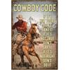 GLOBLELAND Cowboy Code Vintage Metallo Targa Poster 12 x 8 pollici Retro Parete Metallica Targa Decorativa per Casa Cucina Bar Café Club Frutteto Decorazione