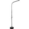 BEL AIR HOME - Lampada da Terra LED 8W | Serie OFFICE | 3 Temperature di Luce Regolabili 3000K-4000K-6000K | Design Moderno e Funzionale | (Lampadina Non Inclusa) (NERO)