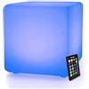 MR.GO 40,6 cm, impermeabile, a LED, a forma di cubo, con cambio di colore, lampada d'atmosfera, cubo di seduta con telecomando, 16 colori, dimmerabile, ricaricabile, RGB