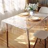 DIKARIYA Tovaglia PVC Trasparente, 50x140CM Copri Tavolo PVC Trasparente Rettangolare, Pellicola Protettiva in PVC Lavabile, Impermeabile, Tovaglia Plastica da Esterno, Protezione da Tavolo