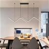 Mikeru Luce A Sospensione A Led Moderna, 120cm Soffitto Nero Ha Portato La Luce Del Pendente Del Tavolo Da Pranzo, 3000-6000k Dimmerabile Con Funzione Di Memoria, Adatto Per Ristoranti, Isole Cucina