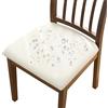 Alishomtll Set di 4/6 coprisedia in pelle elasticizzata, impermeabile, rimovibile, lavabile, per sala da pranzo, cucina, matrimonio, giardino, ufficio (beige, 6 pezzi)