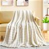 KOIUEYW Coperta a bolle - Bianco coniglio soffice, spessa e calda coperta per divano per l'inverno, coperta in pelliccia sintetica, coperta per divano e letto