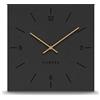 Cander Berlin MNU 2630 Q - Orologio da parete in MDF, silenzioso, senza ticchettio, 30 cm, rettangolare, quadrato, vintage, nero