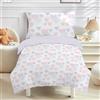INTOMENG Copripiumino con chiusura lampo, 120 x 150 cm, per bambini e donne con 1 federa 40 x 60 cm, set di biancheria da letto per 1 persona, copripiumino a forma di cuore, in fibra ultra fine