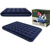 cosedacasa Materassino Letto Gonfiabile Matrimoniale Materasso da Campeggio per Tenda Spiaggia Mare Giardino casa Airbed Blu Floccato cm 191x137x22