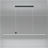 DONHEK Lampadario minimalista Lampadario lineare Lampada da soffitto Tavolo da pranzo Illuminazione Lampade a sospensione a LED Lampadari a striscia lunga Lampade a sospensione per ristorante Ufficio Cucina