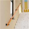 DSVONAUS Corrimano per Scale Interne, Ringhiera antiscivolo per scale con staffe, Kit di maniglioni di sicurezza per anziani e bambini contro il muro, per corridoio, villa, edificio, soffitta (Wood, 200cm)