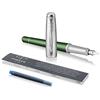 PARKER Urban penna stilografica, Premium Green (verde), pennino sottile e ricarica di inchiostro blu (1931617)