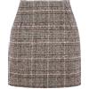 Eauptffy Gonna A Quadri Donna, Gonna Nera Corta Scozzese Con Spacco Laterale Minigonna Alta Vita Autunnale Invernale Elegante Bodycon Dress Elastica Slim Minigonna Plaid Commuter Corta