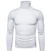 Meedot Uomo Alto Rotolo Collo Saltatore A Maglia Lungo Manica Dolcevita Saltatore Maglione Sottile in Forma Accostare Top Bianca XS