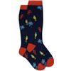 Gallo Calze lunghe bambino blu fantasia picchio