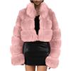WOXIHUAN Corta Cappotto Pelliccia Invernale da Donna Elegante Giacca Donna Invernale Corta Trench Giubbotto Giubbino Donna Invernale Ragazza