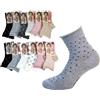 Enrico Coveri 6 Paia di calze CORTE Donna Caldo Cotone senza elastico LIFE-10 (Variante 1)