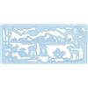 Nellie's Choice Paesaggio Natalizio, Fustella di Forma Renne nella Foresta, 14 x 6.4 cm, per Creare Biglietti, Natale, Scrapbooking, Fai da Te, DIY, Blu, 140x64mm