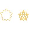 Nellie's Choice, Stella, Fustella di Forma 7.5 x 7.5 cm, per Creare Biglietti, Natale, Scrapbooking, Fai da Te, DIY, Giallo, 75x75mm