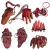 XONOR Piedi di Mani recise sanguinanti False di Halloween Parti del Corpo rotte per la Decorazione del Partito di Zombie di Halloween della casa stregata (7 Pezzi)