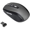 Brussels08 Mouse ergonomico wireless 2,4 G, mouse ottico portatile per computer portatile con ricevitore USB, mouse da gioco wireless, 1200 dpi, 6 pulsanti per notebook, PC, laptop, computer grigio