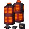 Topdot Gilet riscaldabile, da uomo, con power bank, 7,4 V, 16000 mAh, 8 zone di riscaldamento, gilet riscaldante, 3 temperature regolabili, gilet riscaldato per sci all'aperto, pesca, Nero , S