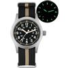 watchdives Militado ML05 ML05B 38mm Orologi Campo Vintage Per Uomini, Movimento Seconda Continua VH31/515/Miyota Super 2035 Quarzo, Vetro Zaffiro Bombato Rivestimento AR, Super Luminescenza C3, 100M Impermeabile