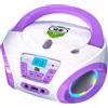 TinyGeeks Tunes CD PLAYER BAMBINI - NUOVO + Radio FM + Batterie incluse + LETTORE CD BAMBINI con altoparlanti + Regalo perfetto per bambini - Viola