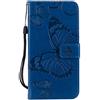 DENDICO Cover per Galaxy A5 2016, Pelle Portafoglio Custodia per Samsung Galaxy A5 2016 Custodia a Libro con Funzione di appoggio e Porta Carte di Credito - Blu